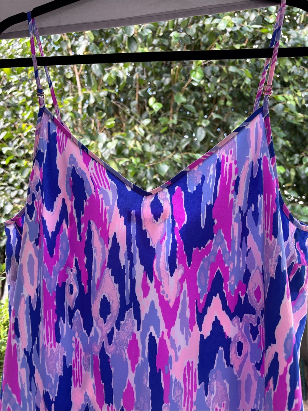 Lilly Pulitzer Lela Amethyst Kaleidoscope Silk Dress “One Too Many” Thin Straps💖 - Picture 2 of 6